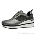 Womens Leather Sport Shoes Most Popular Silver Sneakers
